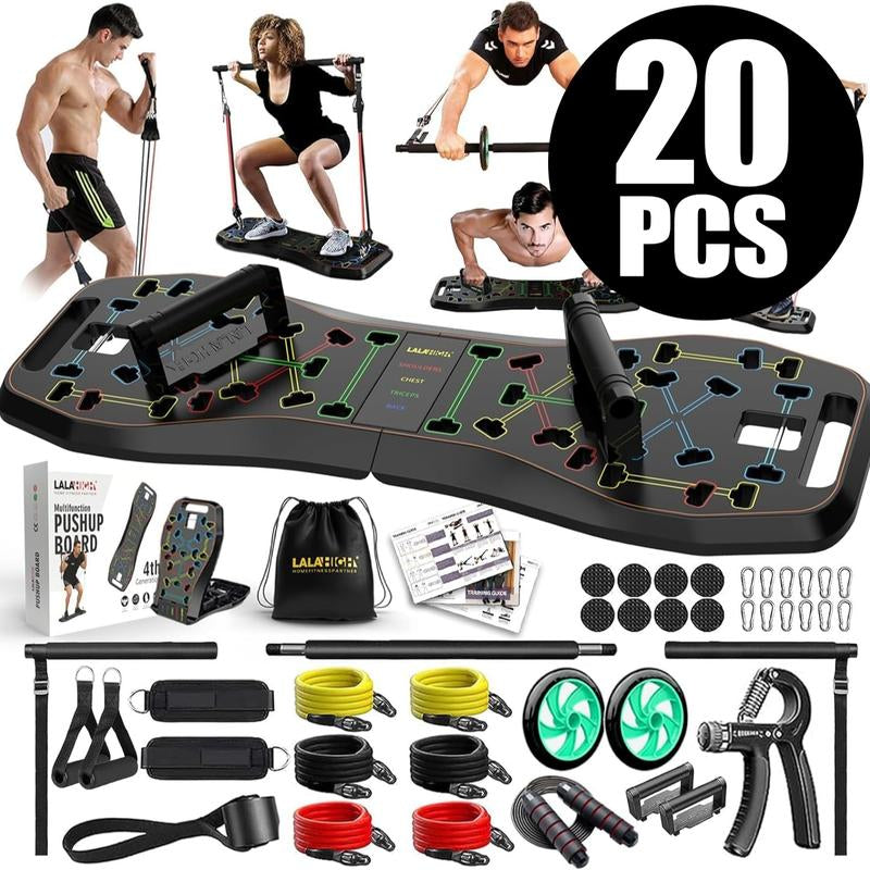 LALAHIGH Portable Home Gym System：Five Versions of Push-Up Board Sets