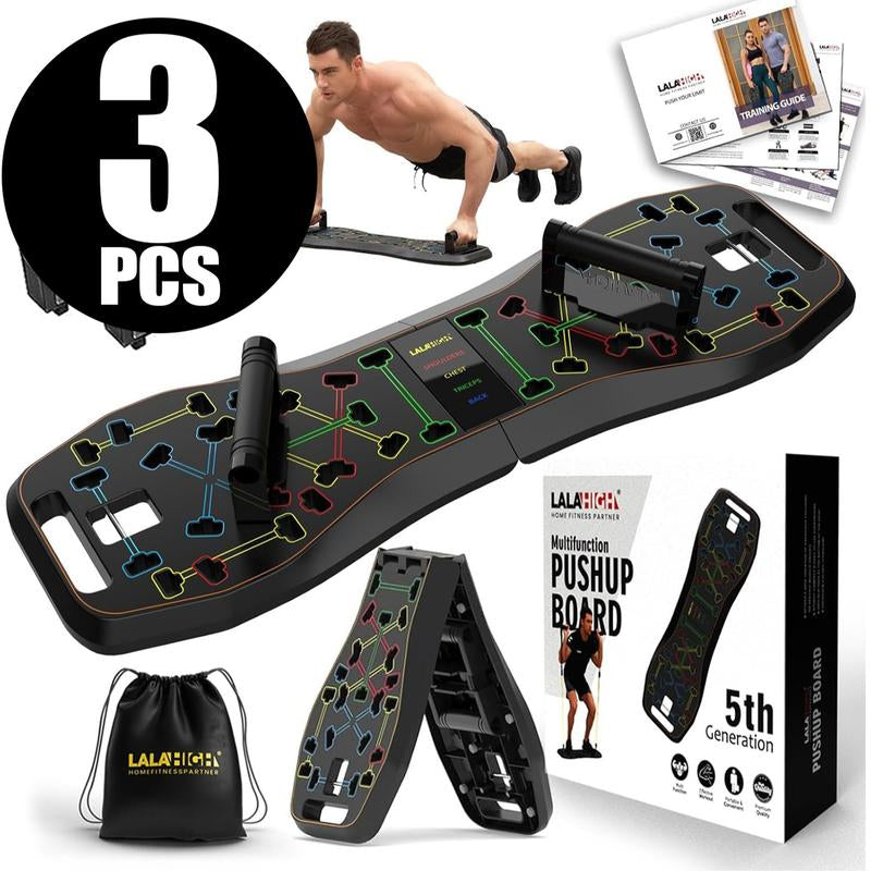 LALAHIGH Portable Home Gym System：Five Versions of Push-Up Board Sets