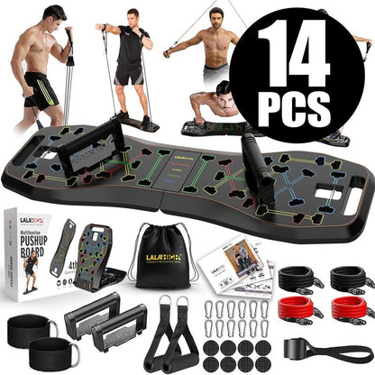 LALAHIGH Portable Home Gym System：Five Versions of Push-Up Board Sets